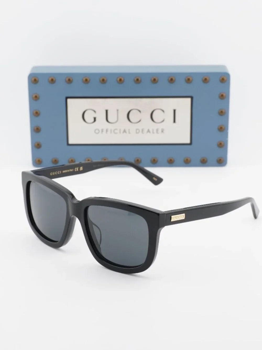 Gucci GG1317SA 001 Square Sunglasses - Black/Grey